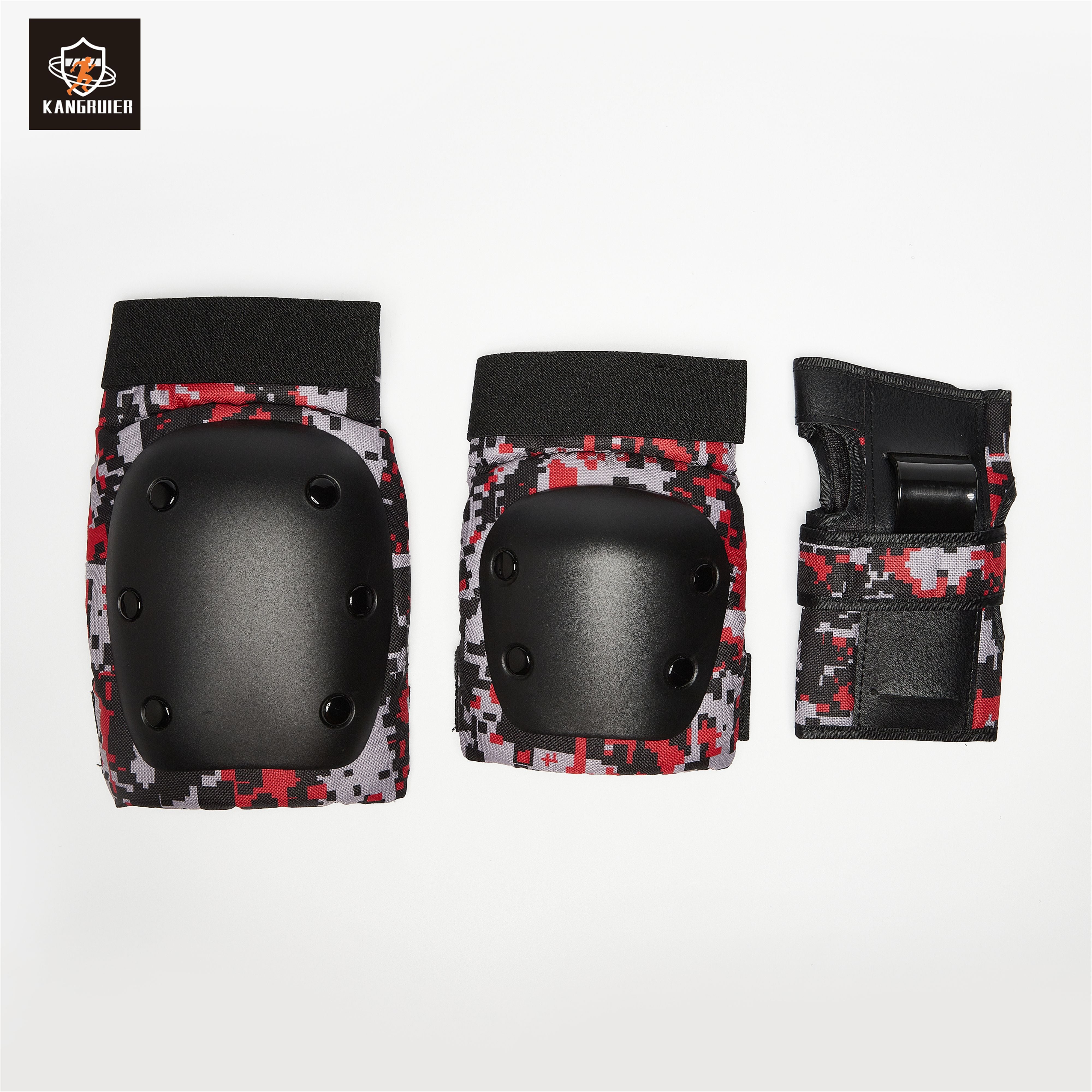 Knee Pads Elbow Pads & Wrist Guards Red Grey Green Camouflage